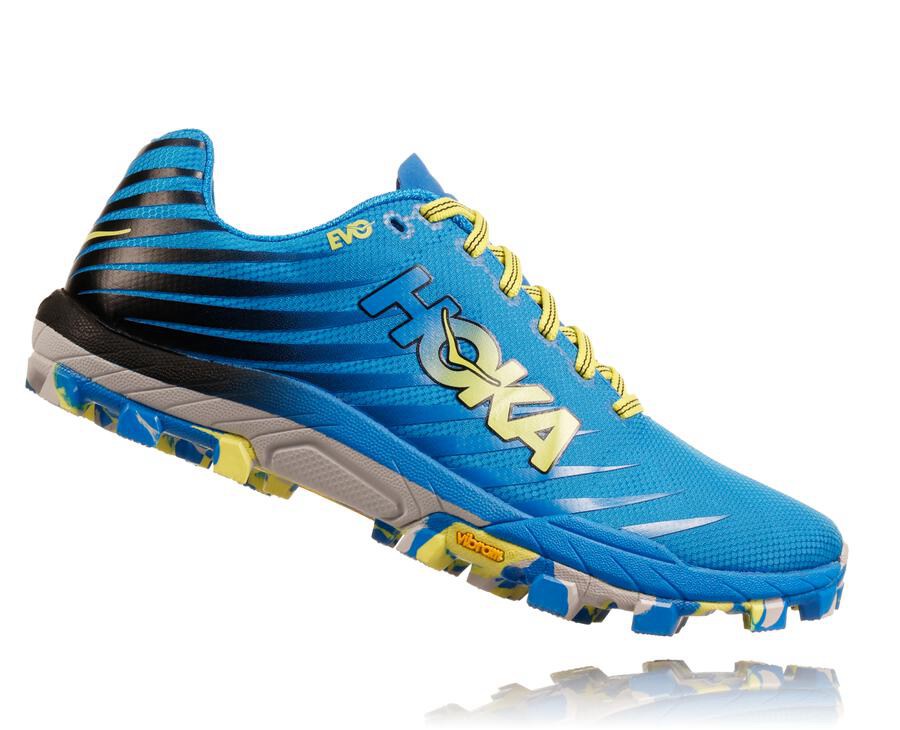 Tenis Trail Hoka One One Feminino Azuis - Evo Jawz - 680-WMSPZI